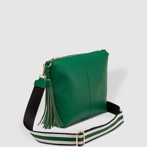 Louenhide Kasey Stripe Strap Crossbody Bag in Green